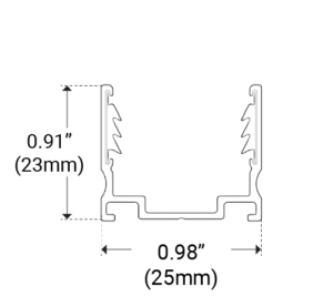 ENN Aluminum Serrated Channel Clip dims