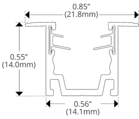 SW3 M Recessed CH DIMS
